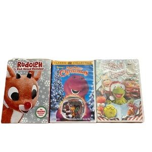 Rudolph the Red Nosed Reindeer Barney Night Before Muppet Christmas DVD Bundle